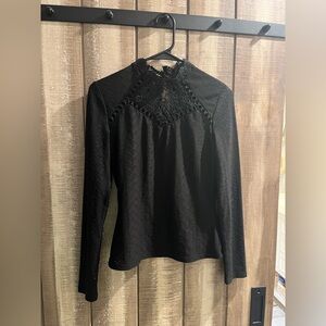 Black Lace Women's Top